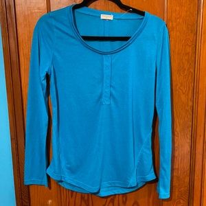 New Women’s Long Sleeve Teal Tee M